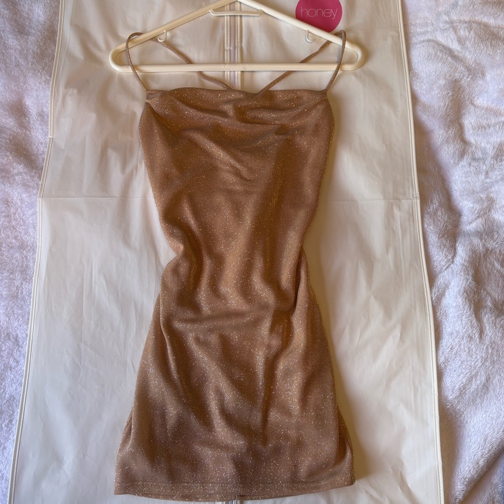 Honey Brown Mini Dress